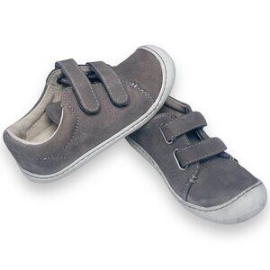 Footmates Henry Toddler Boys Leather Gray Velcro Sneakers 8.5